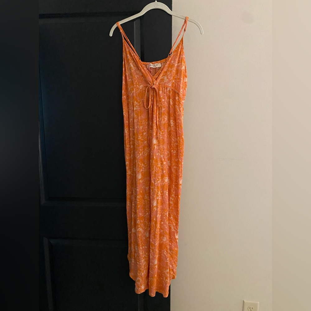 super cute orange maxi dress size small from small boutique